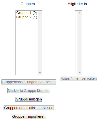 Gruppenzuteilung