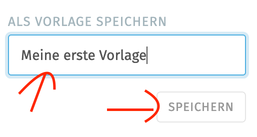 Vorlage speichern